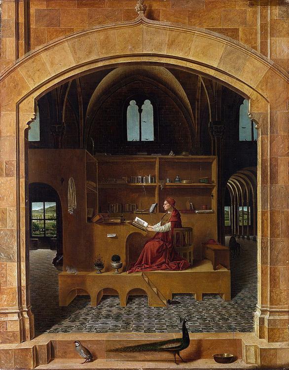 Antonello da Messina St Jerome in His Study (mk08) Sweden oil painting art